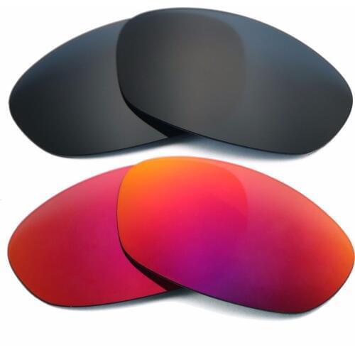 Black & Midnight Sun Mirrored Polarized Replacement Lenses for Straight Jacket 2007 Frame 100% UVA & UVB
