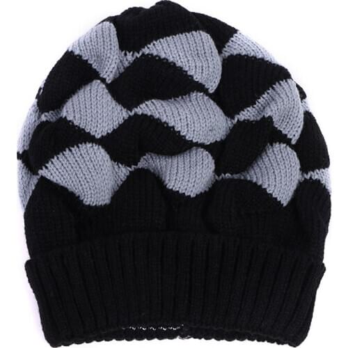 Women Men Winter Hat Knitted velvet thick Beanie Hat Knitted Hats for Women Warm Cap Winter Ladies Solid Beanies Bonnet WH174D