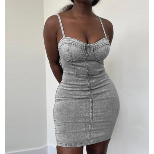 2021 Summer Ladies Sexy Dress Spaghetti Belt Dress Fashion Slim Sexy Robe Short Suspender Skirt Waist Slim Short Skirt New