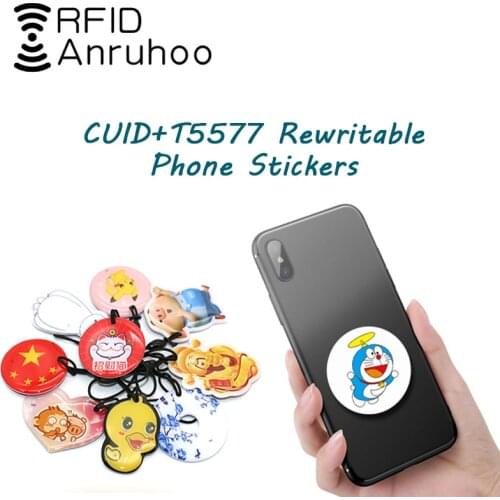 1pcs Rfid Rewritable Smart Sticker Cuid Copier Clone Badge T5577 Duplicator Copy Token 125khz 13.56mhz Dual Frequency Chip Key