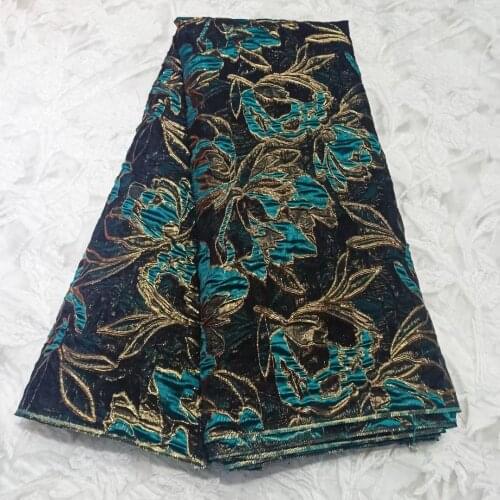 2021 African Organza Jacquard Lace Fabric Brocade Material French Net Mesh Tissus Nigerian Teals Tulle Dentelle Africaine DJO10