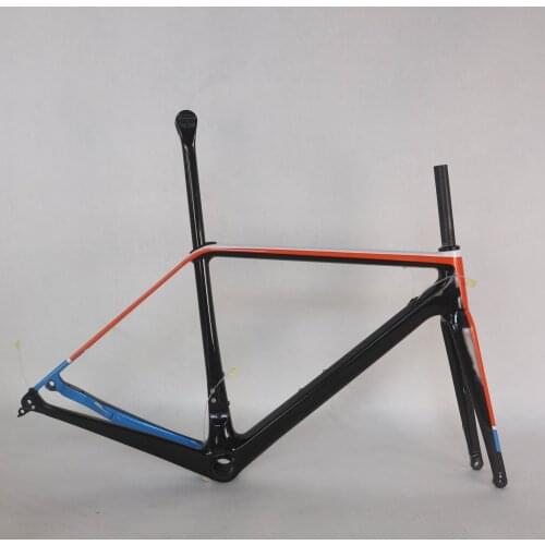2022 free shipping new Disc road carbon frame . bicycle frameset include carbon fork carbon seatpost silver color tantan factory
