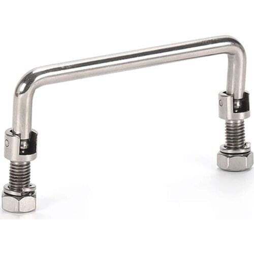 304Stainless Steel Industrial Handle U-Shape folding Toolbox suitcases Equipment Distribution Box Cabinet knob Hardware 90-150mm