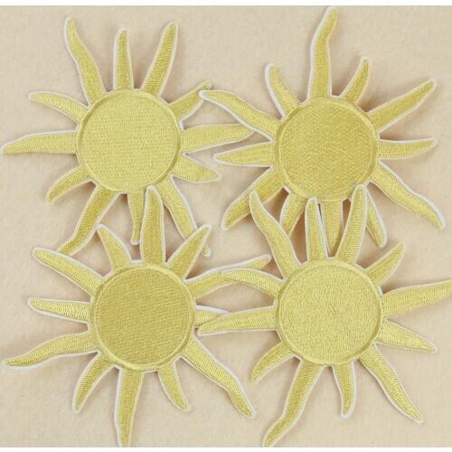 5PCS Sun Patches Iron on Patches for Clothes Embroidery Patch Applique Sewing Supplies Decor Kids Clothes Stickers DIY Custom