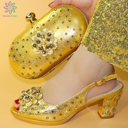 African purple Shoes and Bag Matching Set with Stones Shoes Women Italian Shoes and Bag Set for Party Wedding