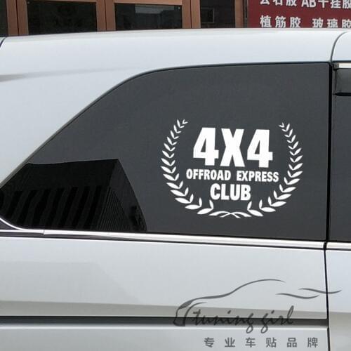 Car Stickers 4x4 Off Road Express Club For SUV Jeep Creative Decoration Decals Windshield Auto Tuning Styling Vinyls D10