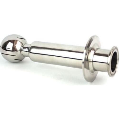 Free shipping Sanitary Rotating Spray Ball 1.5" Tri Clamp Inlet welded in 2.5" Tri Clamp Cap