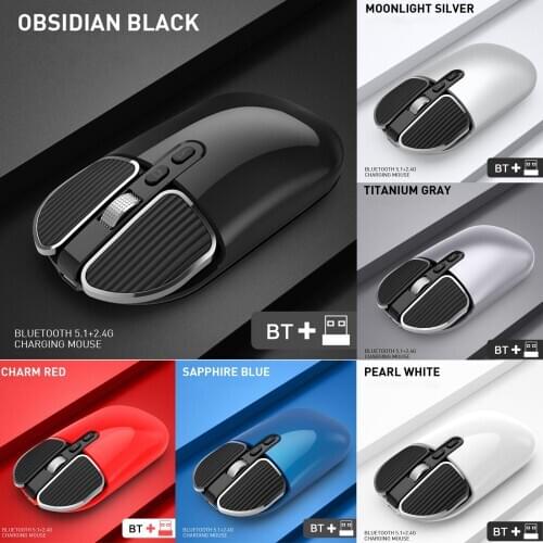 M203 Bluetooth Wireless Dual Mode Chargeable Mute Optical Mouse for PC Laptop