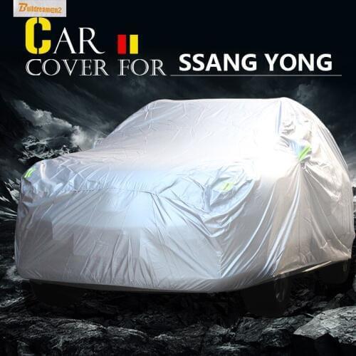 Buildreamen2 Car Cover SUV Sun Shade Snow Rain Dust Scratch Prevent Waterproof Cover For SSANG YONG Tivoli Rexton XLV Chairman