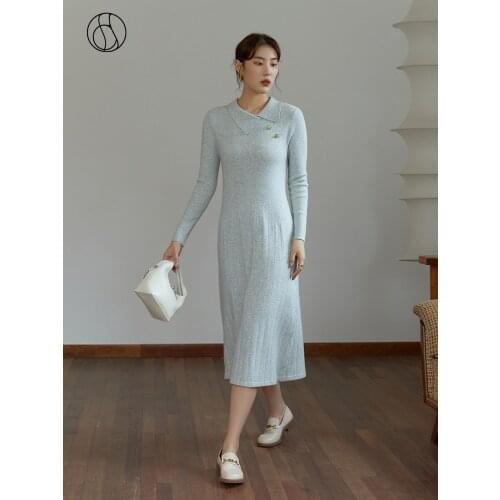 Модные вязаные платья DUSHU China At AliExpress