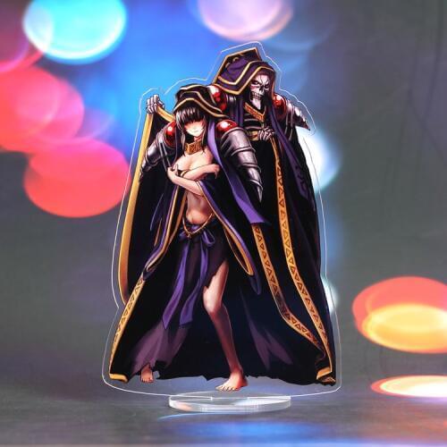 New 15cm Hot Cartoon Overlord Action Figure Anime Toy Transparent Acrylic Toys Key Chain Cute Decorative Ornaments