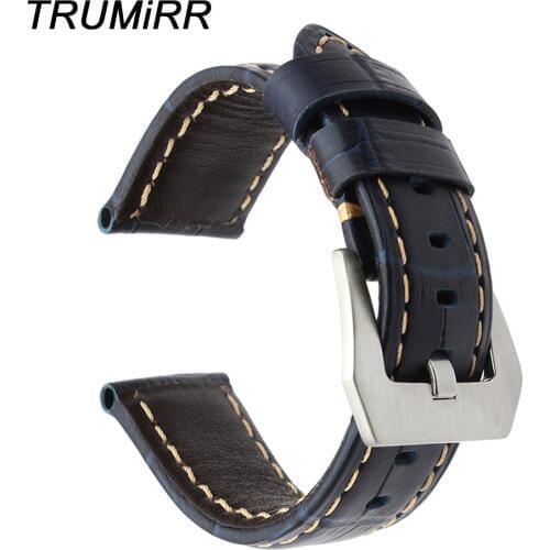 Italy Calf Leather Watchband 20/22/24/26mm for Rado Bell & Ross Oris Montblanc Watch Band 316L Stainless Steel Clasp Wrist Strap