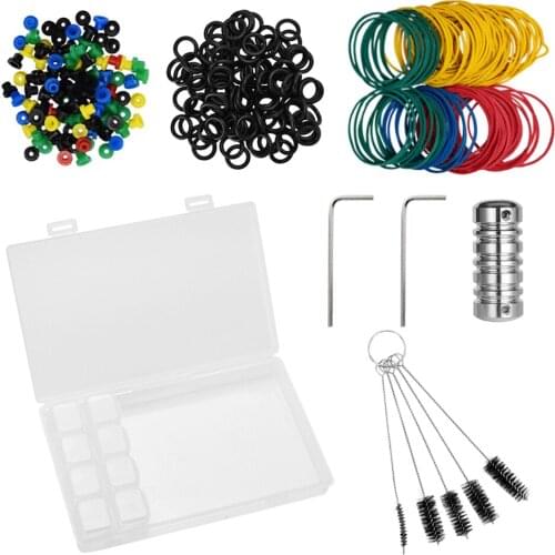 Eyelets, Nipple O And Rubber Bands, 100 Pieces Each with Grip
