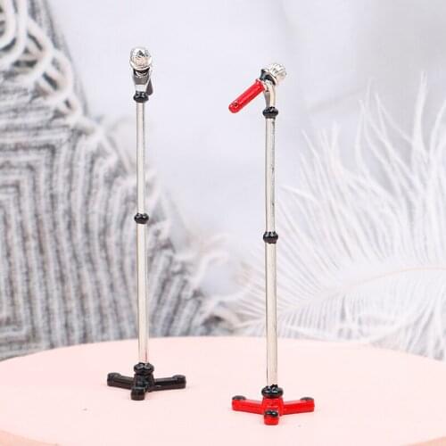 New Hot! Chic 1/12 Mini Microphone Model Dollhouse Miniature Furniture Accessories Decoration