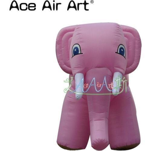 Huge attractive cute pink inflatable elephant model decoration,inflatable elephant animal cartoon for advertising