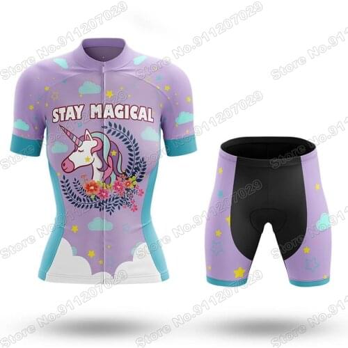 Stay Magical Women 2021 Cycling Jersey Set Summer Clothing Road Bike Shirts Suit Bicycle Bib Shorts MTB Wear Maillot Ropa