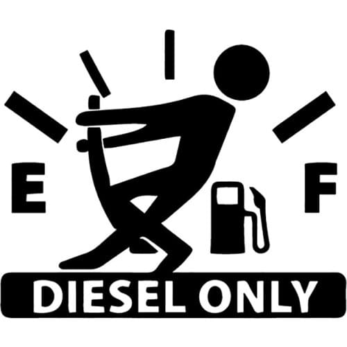 S50737# Various Sizes/Colors Car Stickers Vinyl Decal Fuel Refill DIESEL ONLY Motorcycle Decorative Accessories Creative