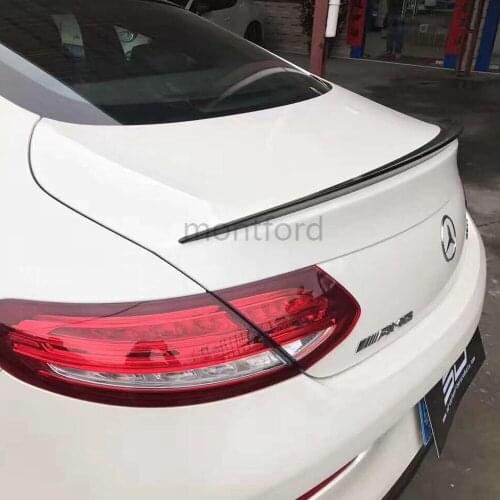 SHCHCG ABS Plastic Unpainted Color Rear Roof Wing Boot Roof Spoiler For Mercedes-Benz C Class W205 C63 C200 C300 2016 2017 2018