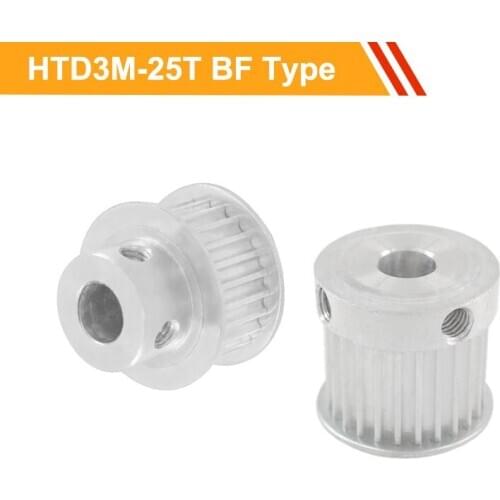 3M 25T Timing Belt Pulley HTD3M Type Transmission Pulley 11mm/16mm Belt Width 5/6/6.35/10/12mm Bore Toothed Pulley Wheel