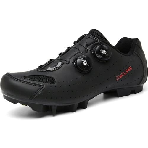 Cycling shoes mtb spd cleat Self-locking mountain bike sneakers Mens Road cycling footwear Bicycle Shoes Breathable flat