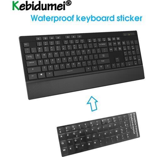 Waterproof Keyboard Stickers Arabic/French/Spanish/Russian Keyboard Covers For Notebook Computer Desktop Keyboard