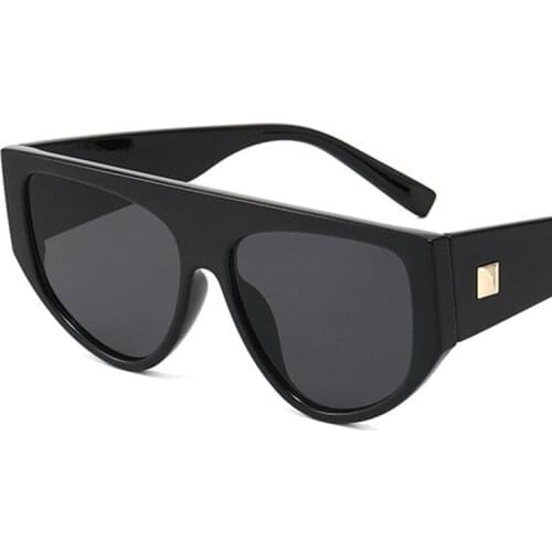 Oversized Pilot Glasses Sun Glasses For Women 2020 Yellow Big Frame Gradient Sun Glasses For Female Vintage UV400