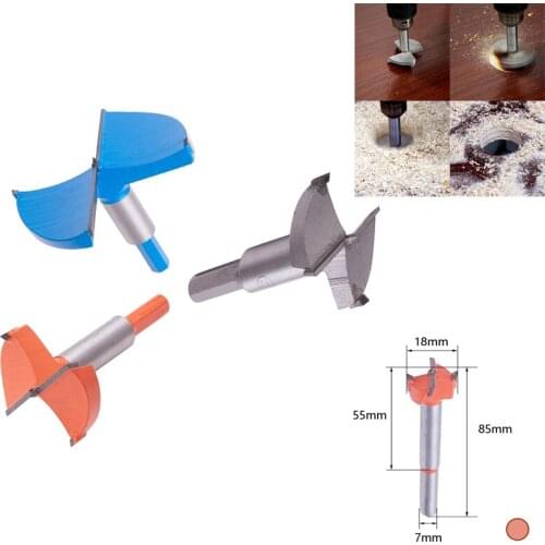 Utoolmart 15-60mm Orange Thicken Woodworking Hole Opener Professional Stainless Steel Drill Bits Cutter Deep Cut Straight Handle