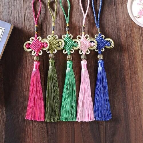 10Pc Hand woven Chinese Knot Tassel Pendant Feng Shui Door Handle Accessories Lucky Hanging decor for Car Home Curtains Decor