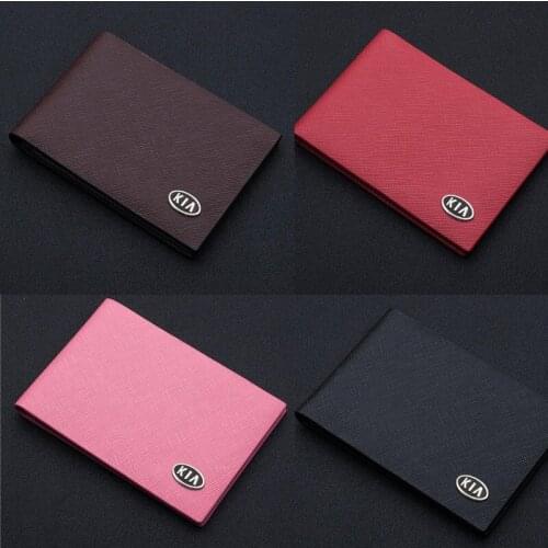 2021 Motor Vehicle Driving License Leather Case For Kia Creative Mens And Womens Ultra-thin Credit Id Card Holder Tarjetero Cn
