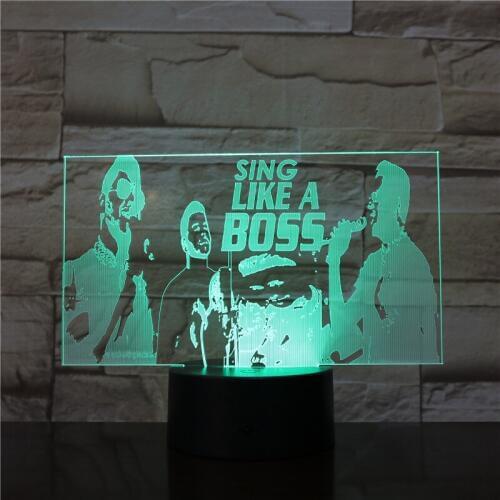 Horror Doll 3D Lamp Lovely Reward for Infant Pretty Deco for Table Color Changing with Remote Led Night Light Lamp Lampara 2918