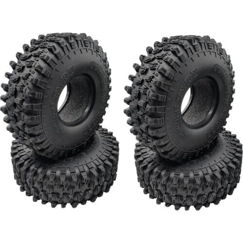 4PCS 120MM 1.9 Rubber Rocks Tyres Wheel Tires for 1/10 RC Rock Crawler Axial SCX10 90046 AXI03007 Traxxas TRX4 D90 TF2