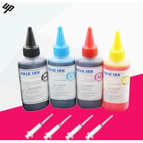 4 x 100ml reifll ink ciss ink compatible for Epson WF-2010 WF-2510 WF-2520 WF-2530 WF-2540 WF-2750 WF-2760 Printer
