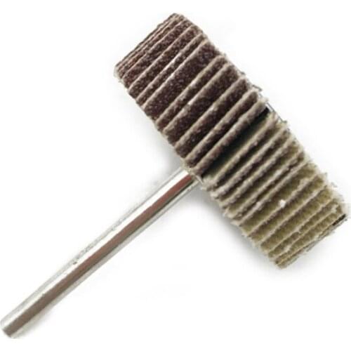 10pcs Grit Scouring Cloth Impeller Grinding Sandpaper Flap Grit head Wheel Buffing Wheel Grinder Head Drill Rotary Tool