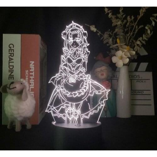 Atmosphere LED Acrylic Night Light Kids Room 3D Desk Lamp Maid Sama Club Decor Anime Fans Gift Nightlight Bluetooth Speaker