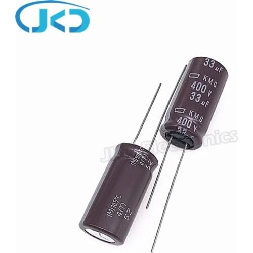 10pcs 33uF 400V NCC KMG Series 12.5*25mm Low Impedance Long Life 400V33uF Aluminum Electrolytic capacitor NIPPON CHEMI-CON