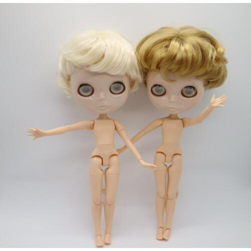 Without eyes chips white skin boy without make up Nude blyth doll for DIY 20171220