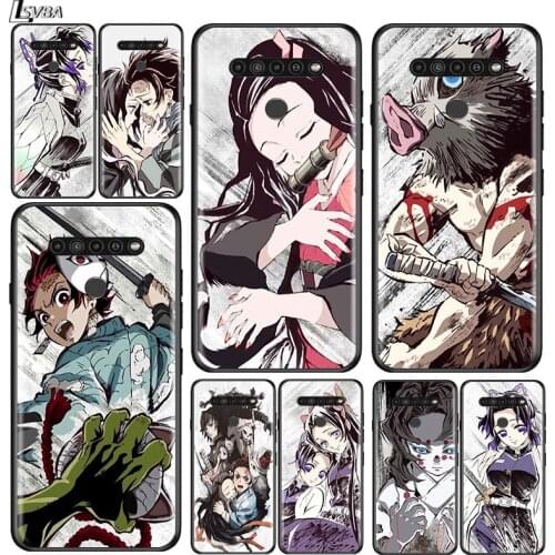 Demon Slayer Anime Hot for LG G8 G8S G8X V30 V35 V40 V50 V60 ThinQ Q60 K40 K50 K51 K61 K71 K92 K62 Soft Black Phone Case