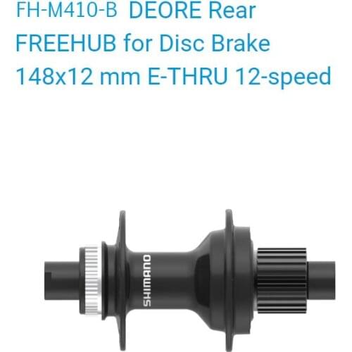 DEORE M6100 Series - FH-MT410-B Rear FREEHUB - MICRO SPLINE - CENTER LOCK - Disc Brake - 148x12 mm E-THRU Axle - 12-speed