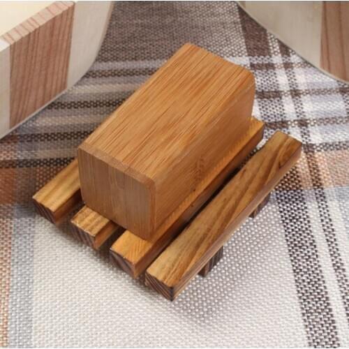 Wood Wooden Soap Dish Storage Tray Holder Bath Shower Plate Bathroom NEW Worldwide Store DHL Free LX1567
