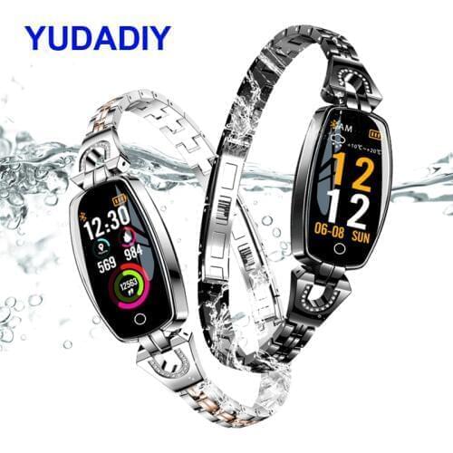 H8 Fashion Womens Smart Wristband Activity Fitness Tracker Heart Rate Monitor Blood Pressure IP67 Waterproof Anti-lost Bracelet