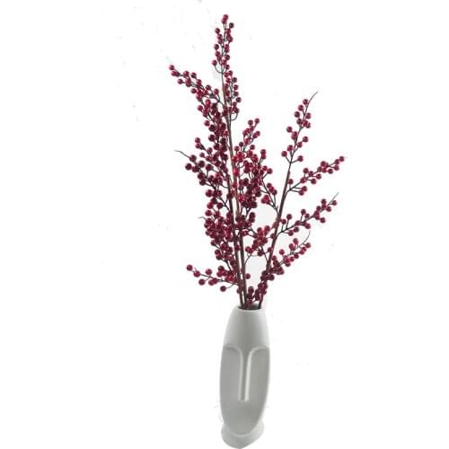 76cm of Artificial red Fruit plant branch DIY fake flowers bouquet for natual creative home garden living room decoration