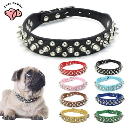 Leather Dog Collars Anti-Bite Personalized Pet Dogs Necklace Leash Lead For Dogs Puppies French Bulldog Pug Dog Accessories