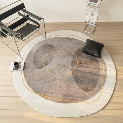 Round Carpet Kid room Home Decorative Irregular Living Room Round Area Rug Parlor Floor Mat Anti-slip Bedroom Soft Fluffy Carpet