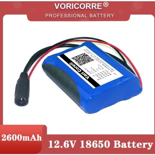 12 V 2600 mAh lithium-ion Battery 12.6 V to 11.1 V CCTV Camera Rechargeable battery pack 18650 batteries