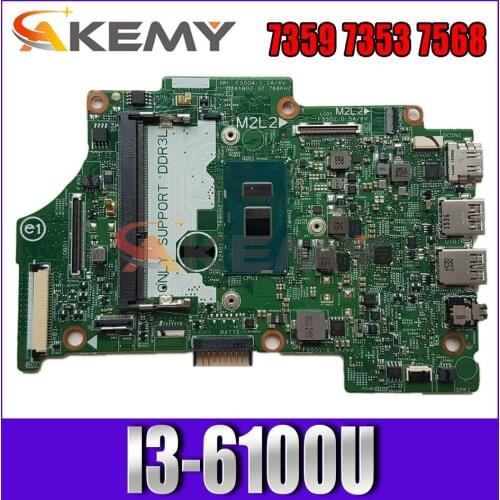 Akemy BRAND NEW 14275-1 FOR Dell Inspiron 7359 7353 7568 Laptop Motherboard CN-0KN06J KN06J TFFRC Mainboard100% Tested