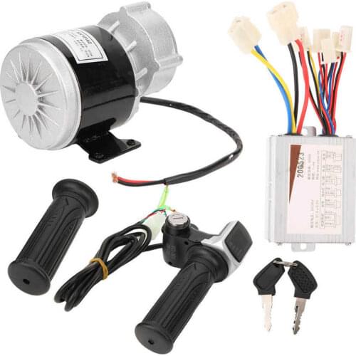 36V 350W Electric Bicycle Motor Conversion Set E-Bike Brush Motor Controller Square Screen Electric Quantity with Throttle Grip