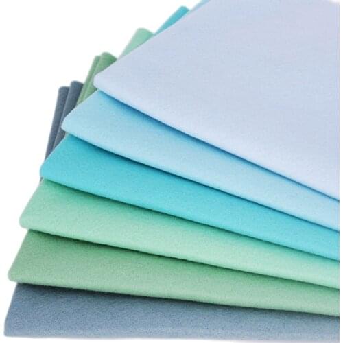 CMCYILING 6 Pcs/Lot 45cmx55cm Patchwork Soft Felt Fabric For Needlework DIY Sewing Dolls Crafts Polyester Cloth