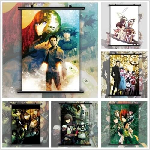 Wall Art Plastic Scroll Steins Gate Makise Kurisu Christina Hanging Painting Canvas Poster Picture Print Home Decor Kids Room