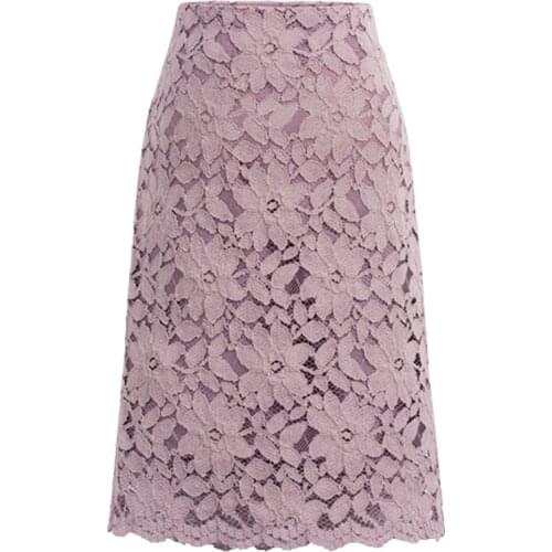 2020 New Foreign Trade European American Style Lace Half Package Hip Skirts Womens High Waist