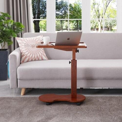 Movable Bedside Table Solid Wood Foldable Laptop Lifting Table Bed Sofa Small Table Lazy Desk